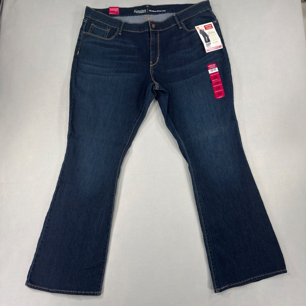 Signature by Levi Strauss Modern Boot Cut Jeans Dark Wash 22M Stretch 259 270